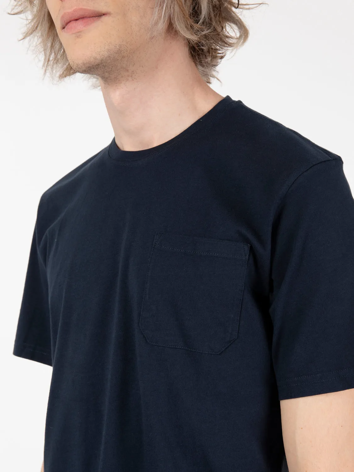 T-Shirt con taschino navy