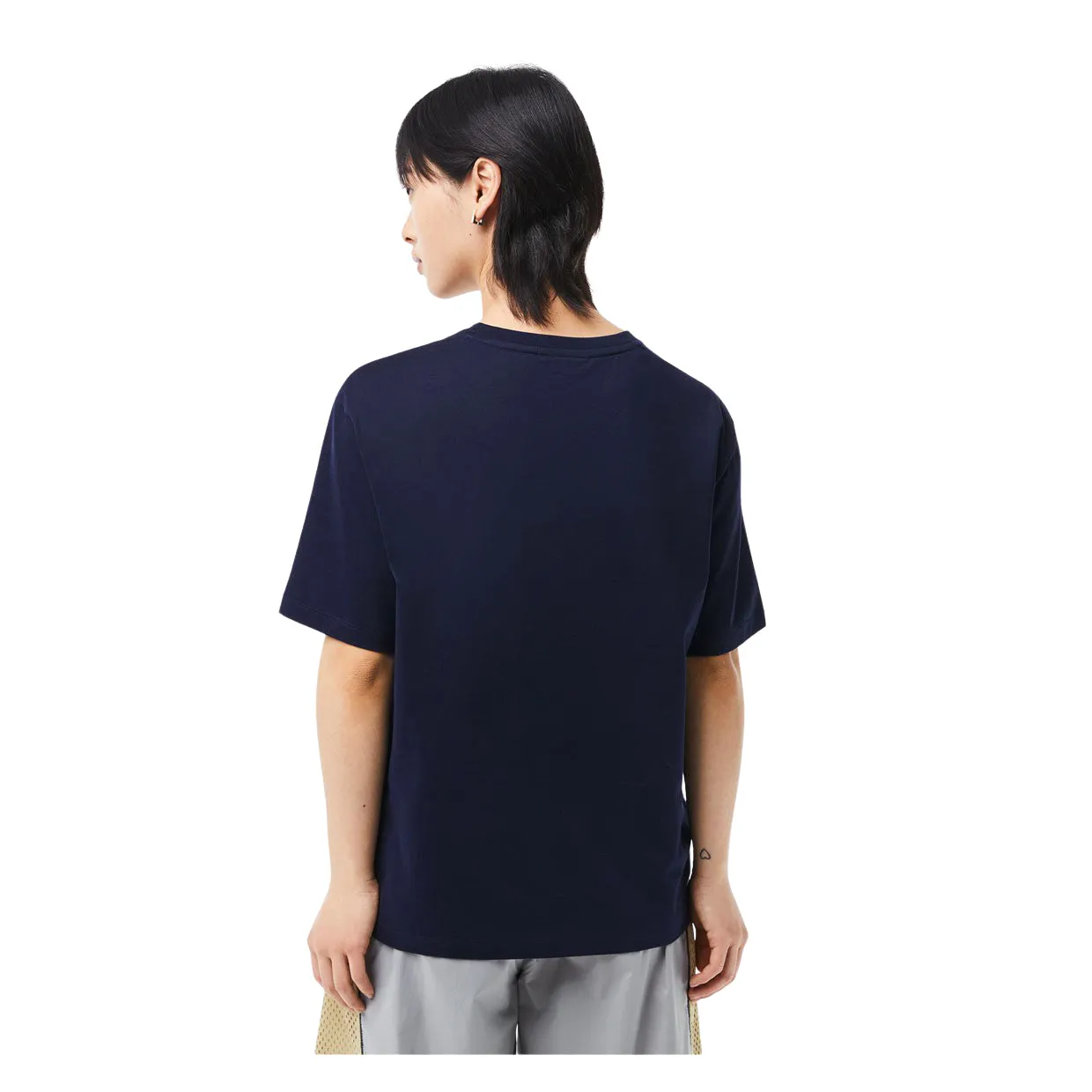 T-shirt Donna Lacoste Girocollo Blu Navy