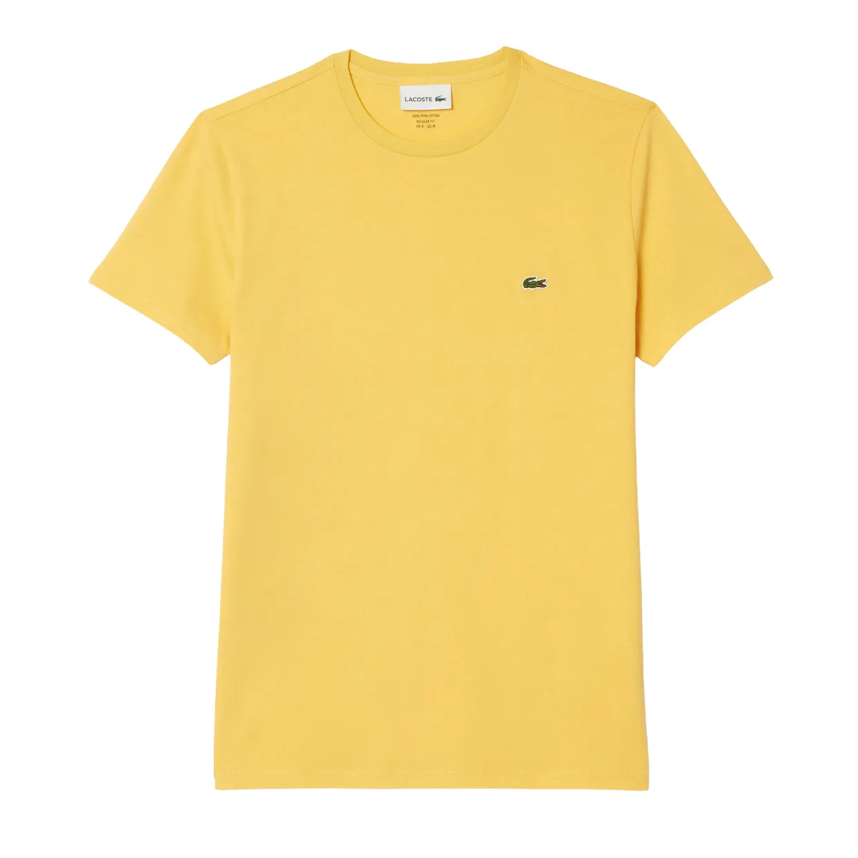 T-shirt Uomo Lacoste Girocollo Cotone Pima Giallo