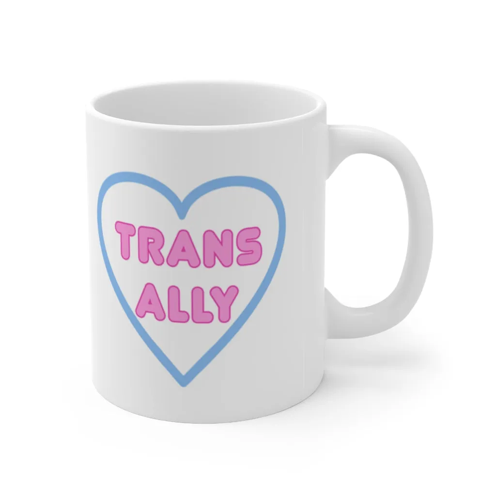 Trans Ally Heart Mug