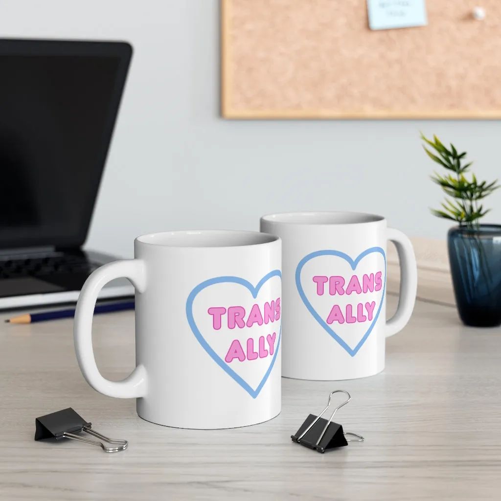 Trans Ally Heart Mug