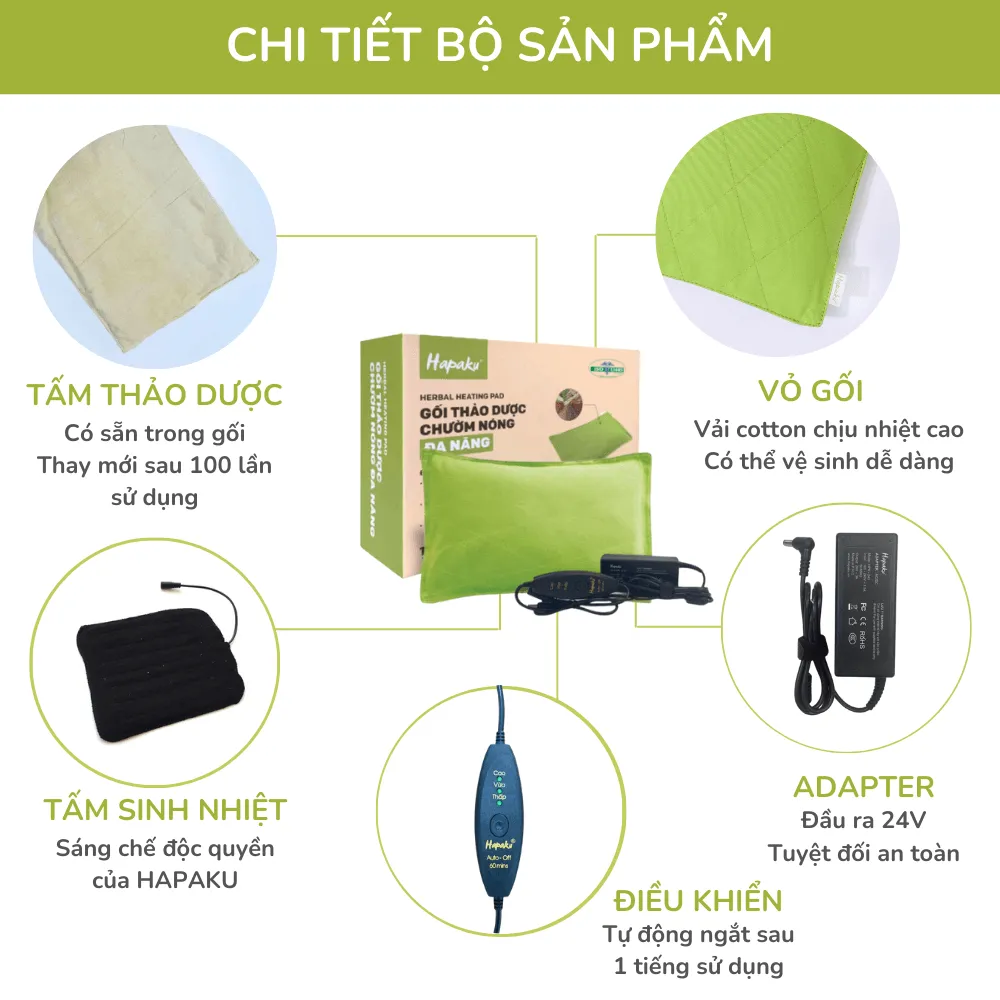 Tấm Thảo Dược Thay Thế Cho Gối Chườm Thảo Dược - Làm Nóng Bằng Điện