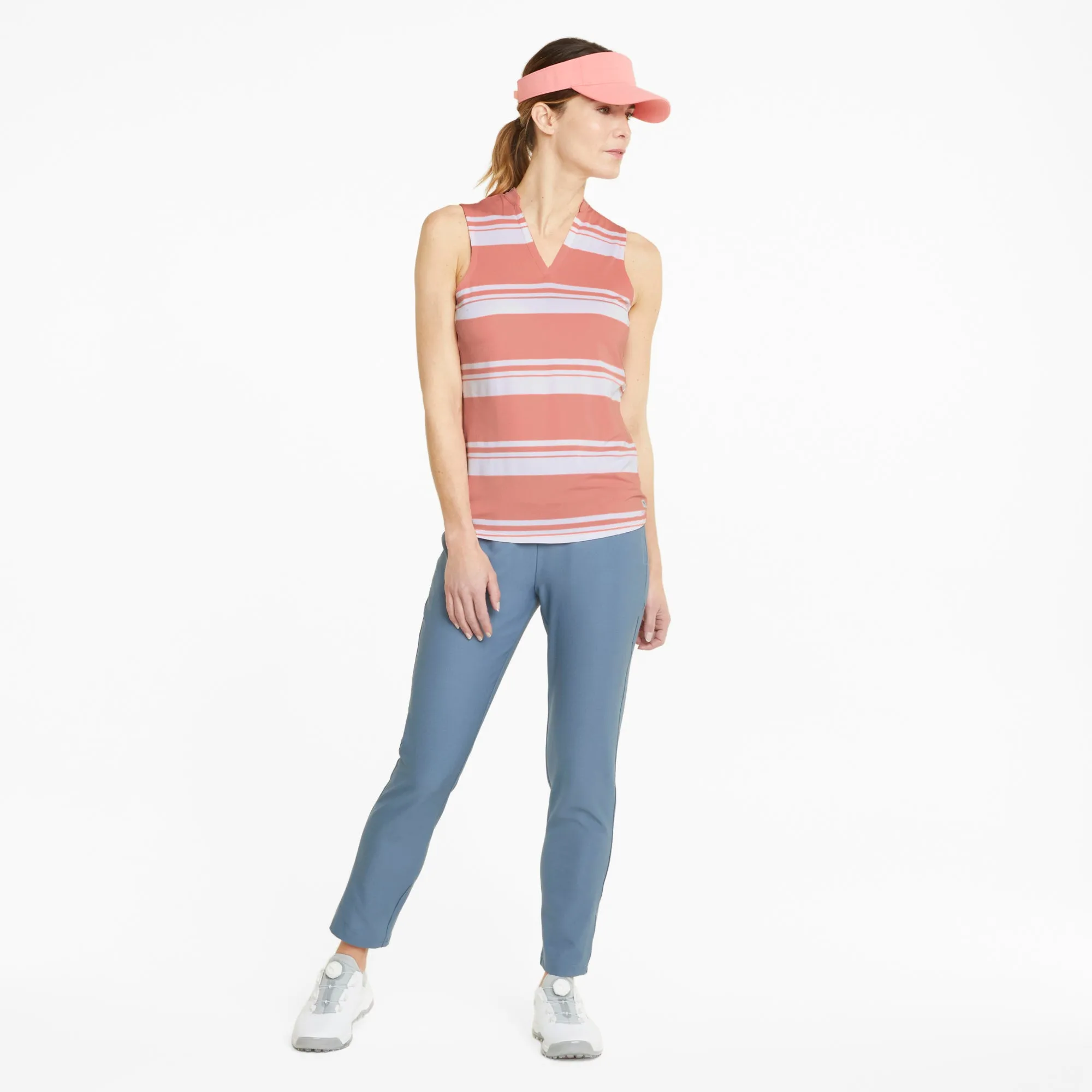 Women's CLOUDSPUN Valley Stripe Sleeveless Golf Polo